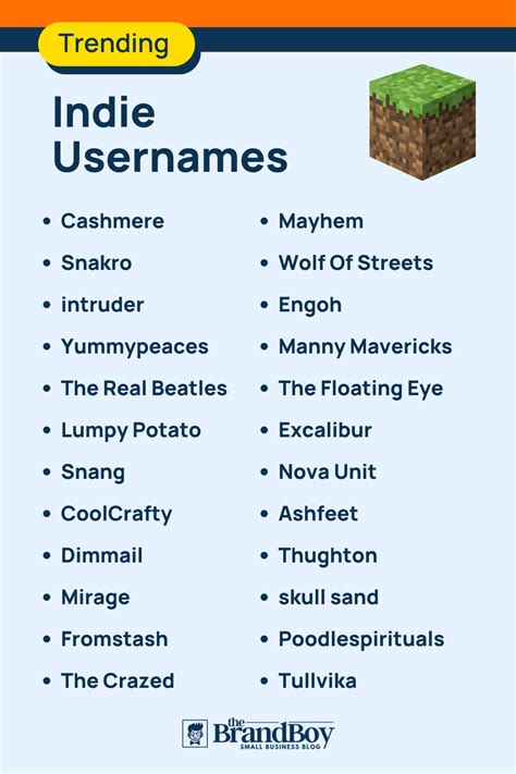 Minecraft Username Generator — Cool Minecraft Name Ideas.